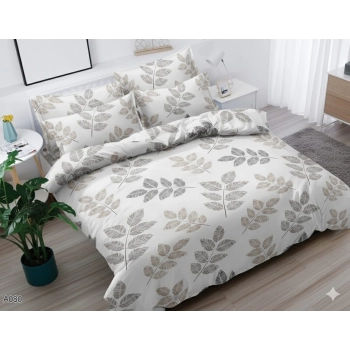 Pościel 140x200 z prześcieradłem bawełna satynowa 4cz PK493